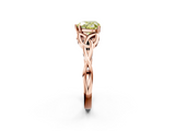 Rose gold Fancy Yellow Heart  Solitaire Celtic Knot Engagement Ring with Four-Prong Setting_43