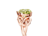 Rose gold Fancy Yellow Heart  Solitaire Celtic Knot Engagement Ring with Four-Prong Setting_46