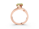 Rose gold Fancy Yellow Heart  Solitaire Channel-Set Split Shank Ring with Tension Prong Setting_6