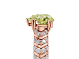 Rose gold Fancy Yellow Heart  Solitaire Chevron Pave Diamond Engagement Ring with Six-Prong Setting_8
