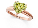 Rose gold Fancy Yellow Heart  Solitaire Diamond Engagement Ring with Four-Prong Setting on a Classic Band_4