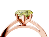 Rose gold Fancy Yellow Heart  Solitaire Diamond Engagement Ring with Four-Prong Setting on a Classic Band_7