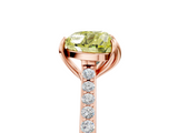 Rose gold Fancy Yellow Heart  Solitaire Diamond Engagement Ring with Pave Band and Six-Prong Setting_25