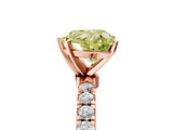 Rose gold Fancy Yellow Heart  Solitaire Diamond Pavé Band with Four-Prong Setting_33