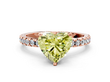 Rose gold Fancy Yellow Heart  Solitaire Diamond Pavé Band with Four-Prong Setting_44