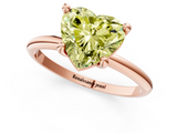 Rose gold Fancy Yellow Heart  Solitaire Diamond Ring with 4-Prong Setting on a Classic Band_4