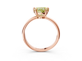 Rose gold Fancy Yellow Heart  Solitaire Diamond Ring with 4-Prong Setting on a Classic Band_6