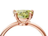 Rose gold Fancy Yellow Heart  Solitaire Diamond Ring with 4-Prong Setting on a Classic Band_7