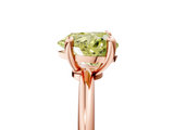 Rose gold Fancy Yellow Heart  Solitaire Diamond Ring with 4-Prong Setting on a Classic Band_8