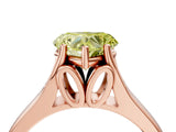Rose gold Fancy Yellow Heart  Solitaire Diamond Ring with Cathedral Band and Four-Prong Setting_70
