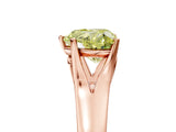 Rose gold Fancy Yellow Heart  Solitaire Diamond Ring with Cathedral Band and Four-Prong Setting_71