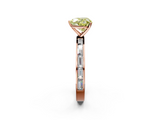 Rose gold Fancy Yellow Heart  Solitaire Diamond Ring with Channel-Set Baguette Band and Four-Prong Setting_71