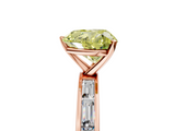 Rose gold Fancy Yellow Heart  Solitaire Diamond Ring with Channel-Set Baguette Band and Four-Prong Setting_74