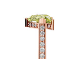 Rose gold Fancy Yellow Heart  Solitaire Diamond Ring with Channel Set Band and Bezel Prong Setting_61