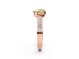 Rose gold Fancy Yellow Heart  Solitaire Diamond Ring with Channel-Set Band and Four-Prong Setting_5
