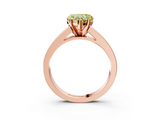 Rose gold Fancy Yellow Heart  Solitaire Diamond Ring with Channel-Set Band and Four-Prong Setting_6
