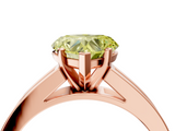 Rose gold Fancy Yellow Heart  Solitaire Diamond Ring with Channel-Set Band and Four-Prong Setting_7