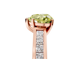 Rose gold Fancy Yellow Heart  Solitaire Diamond Ring with Channel-Set Band and Four-Prong Setting_8