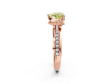 Rose gold Fancy Yellow Heart  Solitaire Diamond Ring with Channel Set Band and Six-Prong Setting_50