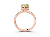 Rose gold Fancy Yellow Heart  Solitaire Diamond Ring with Channel Set Band and Six-Prong Setting_51