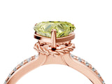 Rose gold Fancy Yellow Heart  Solitaire Diamond Ring with Channel Set Band and Six-Prong Setting_52