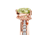 Rose gold Fancy Yellow Heart  Solitaire Diamond Ring with Channel Set Band and Six-Prong Setting_53