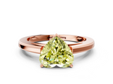 Rose gold Fancy Yellow Heart  Solitaire Diamond Ring with Four-Prong Setting and Classic Band_3