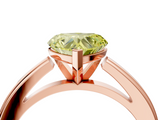 Rose gold Fancy Yellow Heart  Solitaire Diamond Ring with Four-Prong Setting and Classic Band_7