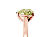 Rose gold Fancy Yellow Heart  Solitaire Diamond Ring with Four-Prong Setting and Classic Band_8