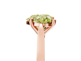 Rose gold Fancy Yellow Heart  Solitaire Diamond Ring with Four-Prong Setting and Tapered Band 5