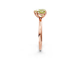 Rose gold Fancy Yellow Heart  Solitaire Diamond Ring with Four-Prong Setting on a Plain Band_22