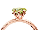 Rose gold Fancy Yellow Heart  Solitaire Diamond Ring with Four-Prong Setting on a Plain Band_24