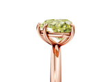 Rose gold Fancy Yellow Heart  Solitaire Diamond Ring with Four-Prong Setting on a Plain Band_25