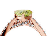 Rose gold Fancy Yellow Heart  Solitaire Diamond Ring with Pavé Band and Four-Prong Setting_83