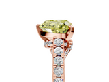 Rose gold Fancy Yellow Heart  Solitaire Diamond Ring with Pavé Band and Four-Prong Setting_84