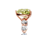 Rose gold Fancy Yellow Heart  Solitaire Diamond Ring with Pave Band and Four-Prong Setting_286