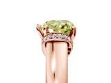 Rose gold Fancy Yellow Heart  Solitaire Diamond Ring with Pave Band and Six-Prong Setting_37