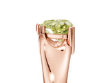 Rose gold Fancy Yellow Heart  Solitaire Diamond Ring with Six-Prong Cathedral Setting_37