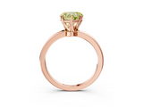 Rose gold Fancy Yellow Heart  Solitaire Diamond Ring with Six-Prong Setting on a Classic Band_6