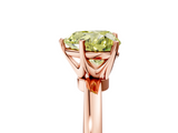 Rose gold Fancy Yellow Heart  Solitaire Diamond Ring with Six-Prong Setting on a Classic Band_8