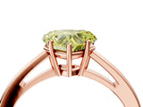 Rose gold Fancy Yellow Heart  Solitaire Diamond Ring with Split Shank and Four-Prong Setting_16