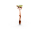 Rose gold Fancy Yellow Heart  Solitaire Diamond Ring with Split Shank and Four-Prong Setting_22
