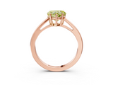 Rose gold Fancy Yellow Heart  Solitaire Diamond Ring with Split Shank and Four-Prong Setting_23