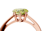 Rose gold Fancy Yellow Heart  Solitaire Diamond Ring with Split Shank and Four-Prong Setting_24