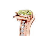 Rose gold Fancy Yellow Heart  Solitaire Diamond Ring with Split Shank and Prong Setting_46