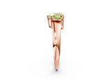 Rose gold Fancy Yellow Heart  Solitaire Diamond Ring with Tapered Band and Four-Prong Setting_51