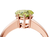 Rose gold Fancy Yellow Heart  Solitaire Diamond Ring with Tapered Band and Four-Prong Setting_53