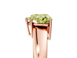 Rose gold Fancy Yellow Heart  Solitaire Diamond Ring with Tapered Band and Four-Prong Setting_54
