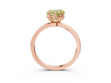 Rose gold Fancy Yellow Heart  Solitaire Diamond Ring with Thin Band and Four-Prong Setting_6