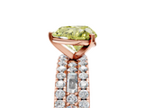 Rose gold Fancy Yellow Heart  Solitaire Diamond with Pave and Channel Set Band_61